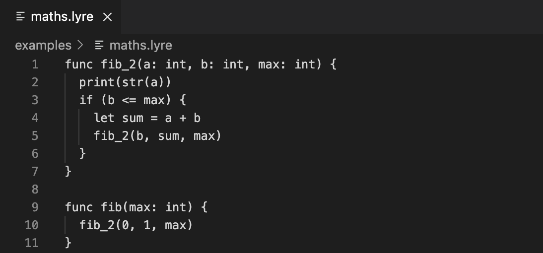 Lyre, a programming language